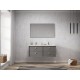 ROYAL GREY COLOUR 1200X460X510MM PLYWOOD WALL HUNG VANITY WITH DOUBLE BASIN POLYMARBLE TOP